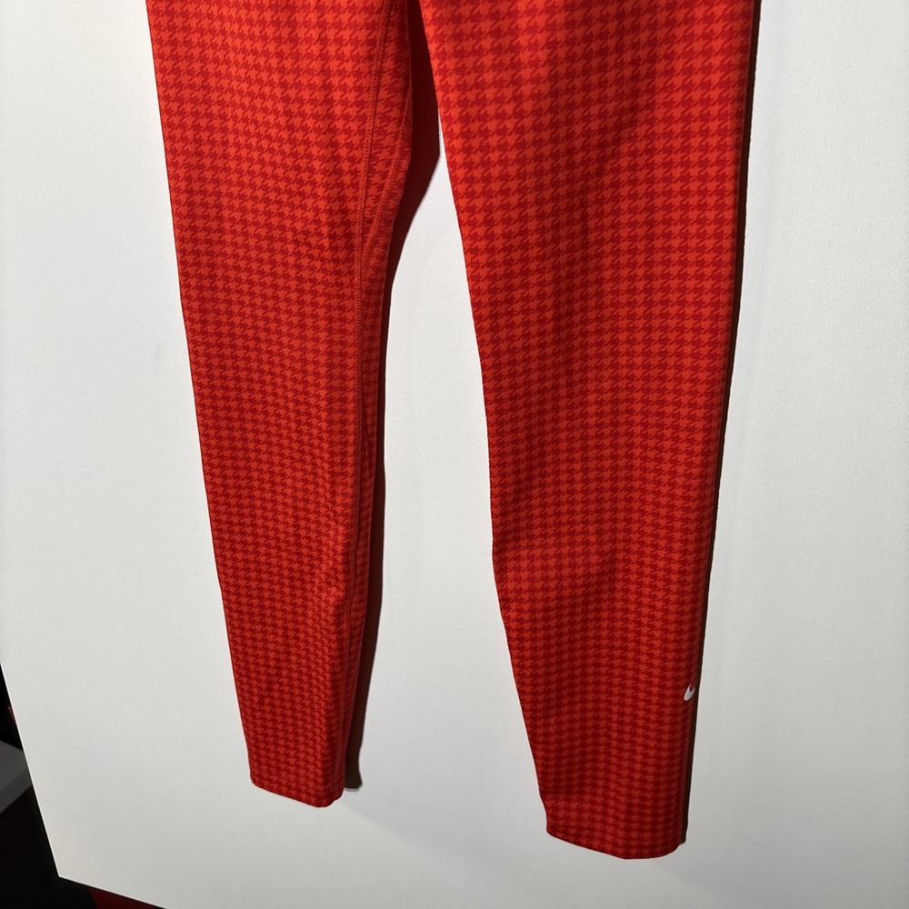 Nike One Women's Red Houndstooth Training Tights XS NWT DD0493-673 - Picture 4 of 8